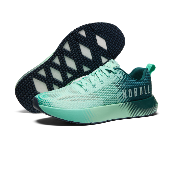 Dark Aqua Drive Mesh Shoe Angled.