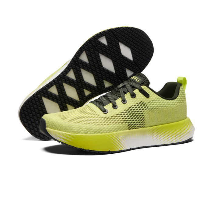 Vivid Lime Drive Mesh Shoe Angled.