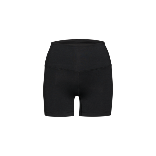 Women's Matte Black High Rise Short Silhouette Angle